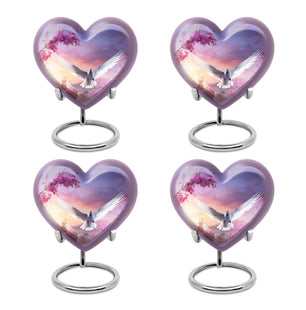 Heart Shape Dove Urn Keepsake Urn Pack of 4