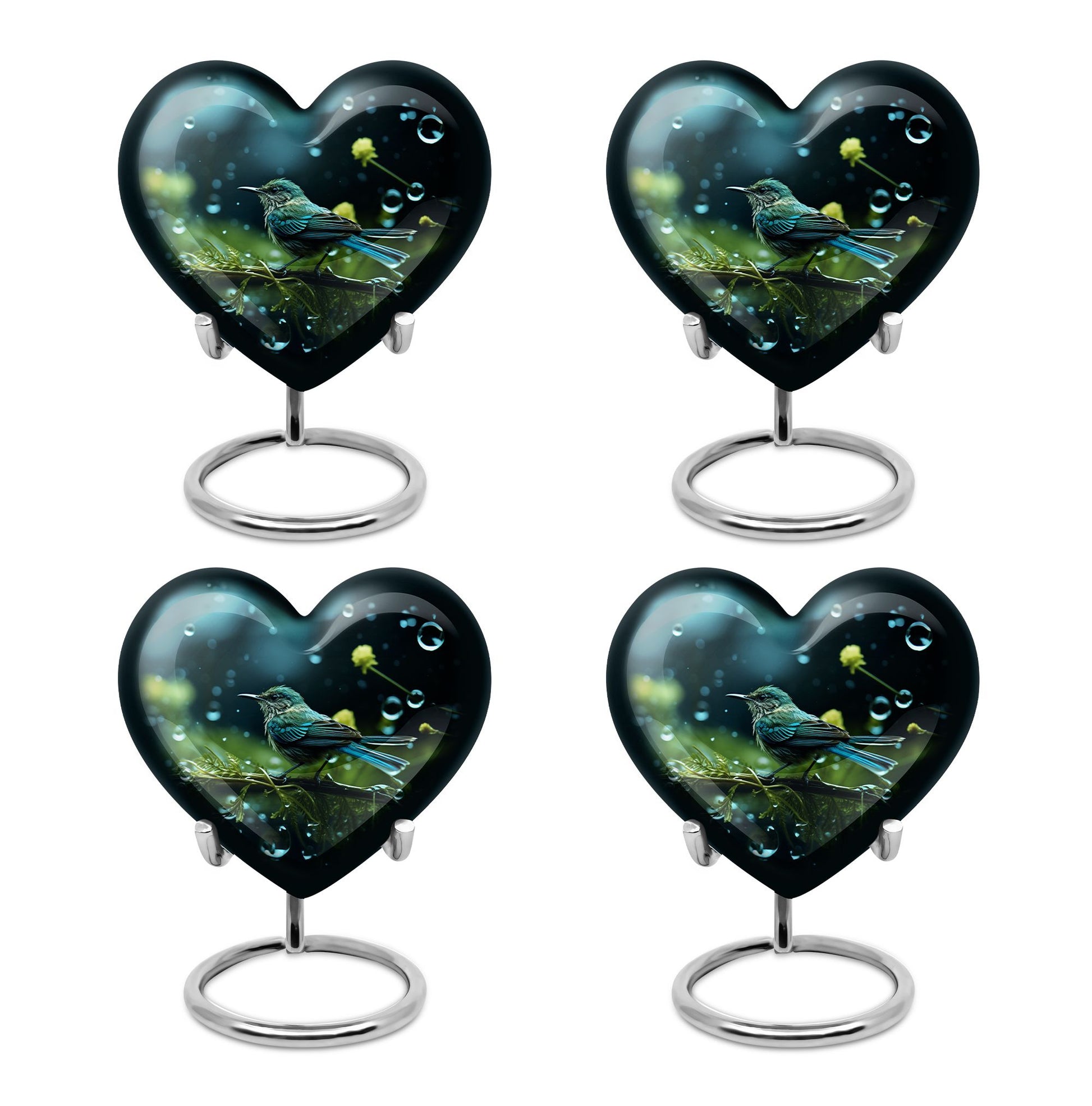 Heart Shape Sparrow Urn Keepsake Urn Pack of 4