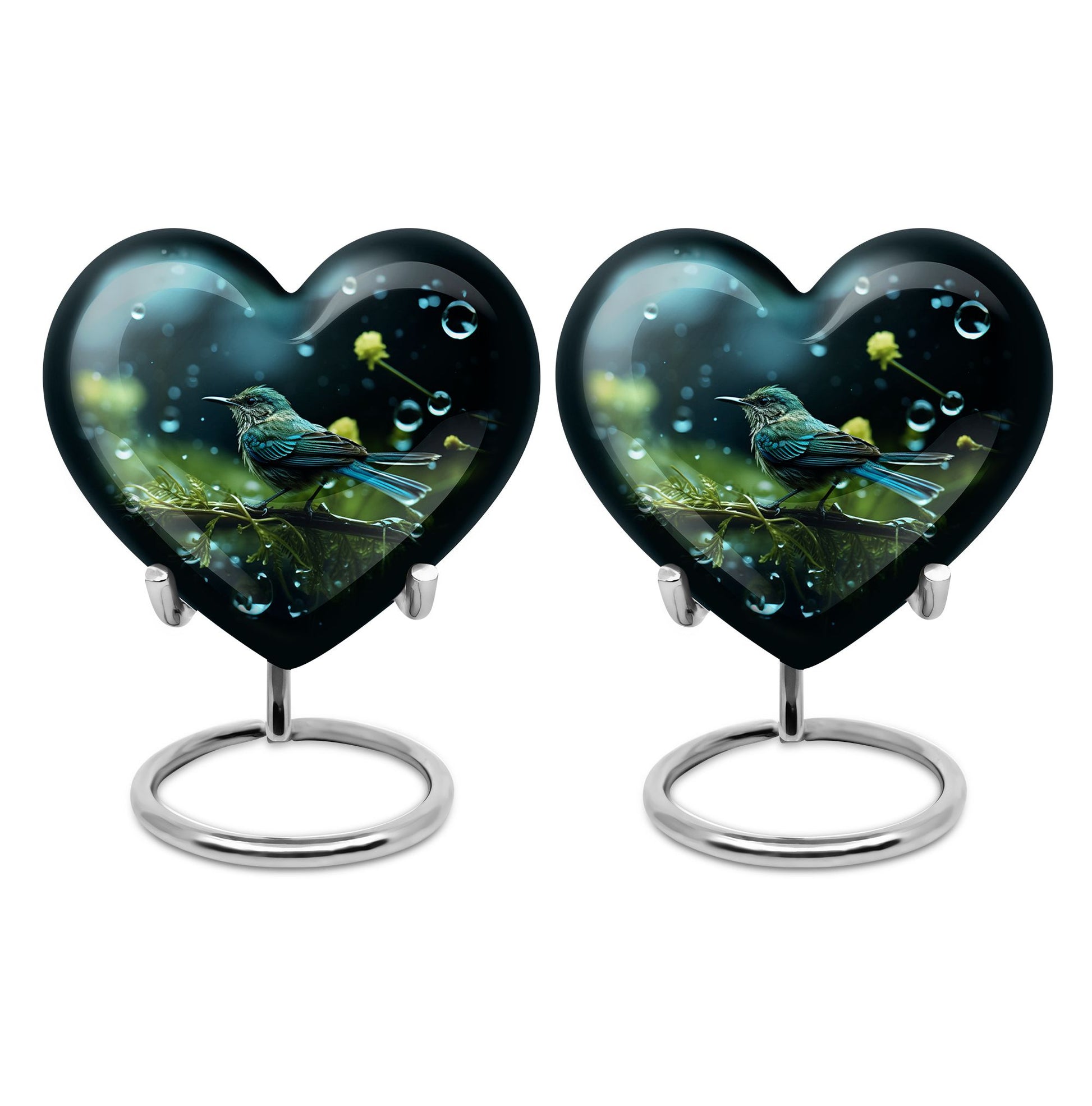 Heart Shape Sparrow Urn Keepsake Urn Pack of 2