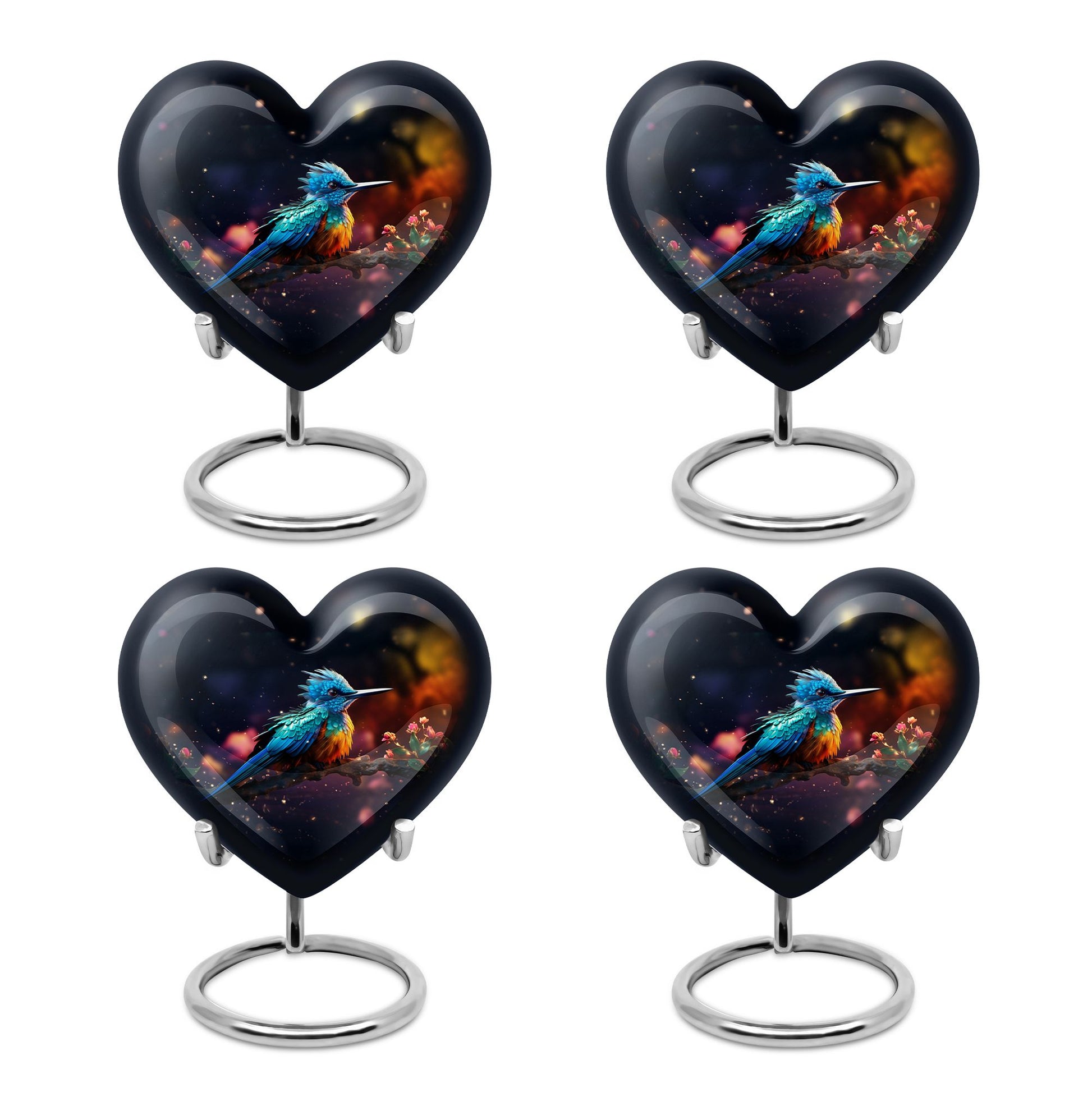 Heart Shape Sparrow Urn Keepsake Urn Pack of 4