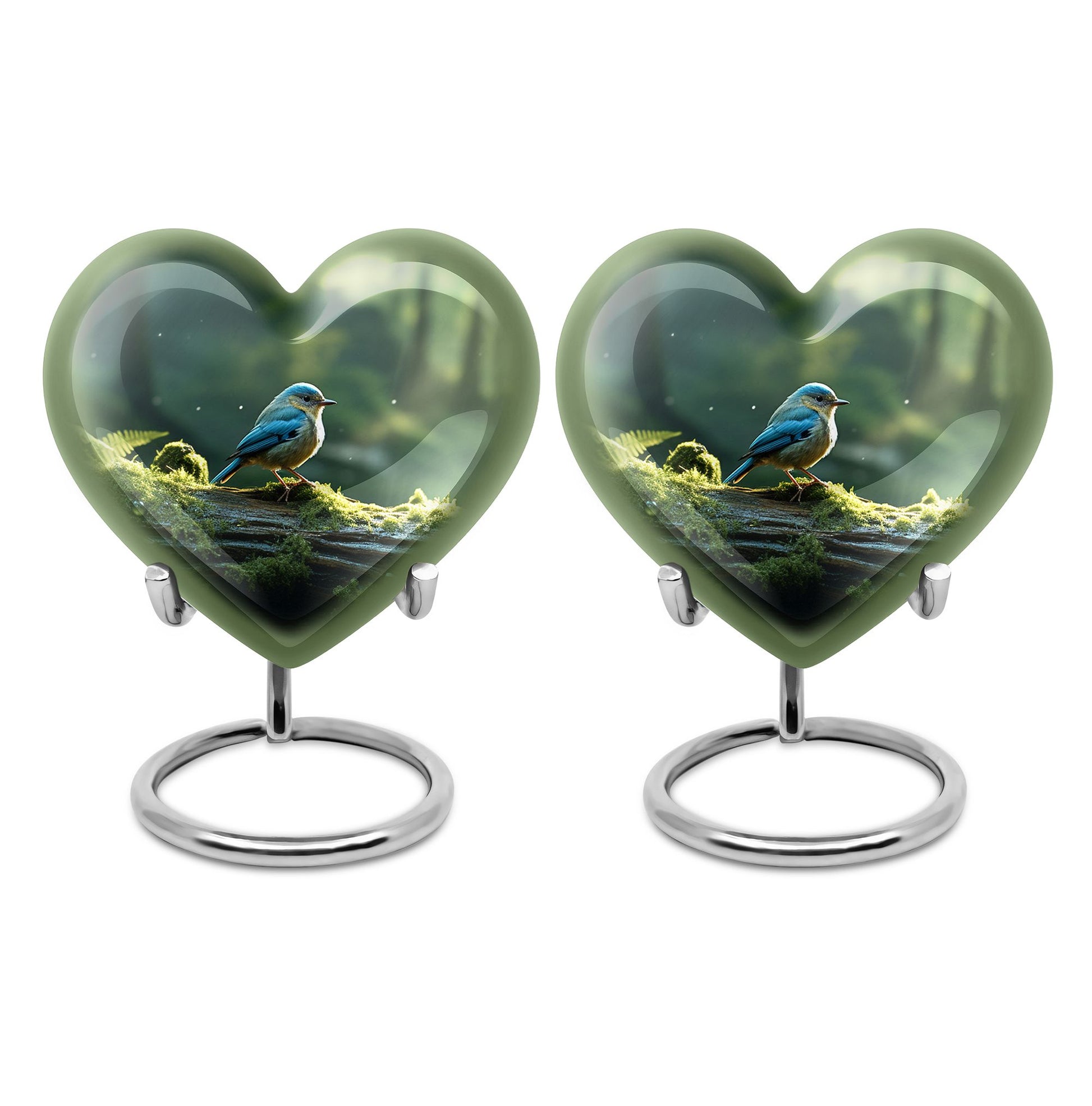 Heart Shape Sparrow Urn Keepsake Urn Pack of 2