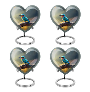 Heart Shape Sparrow Urn Keepsake Urn Pack of 4
