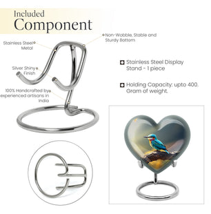 Heart Shape Sparrow Urn Keepsake 3 Inch
