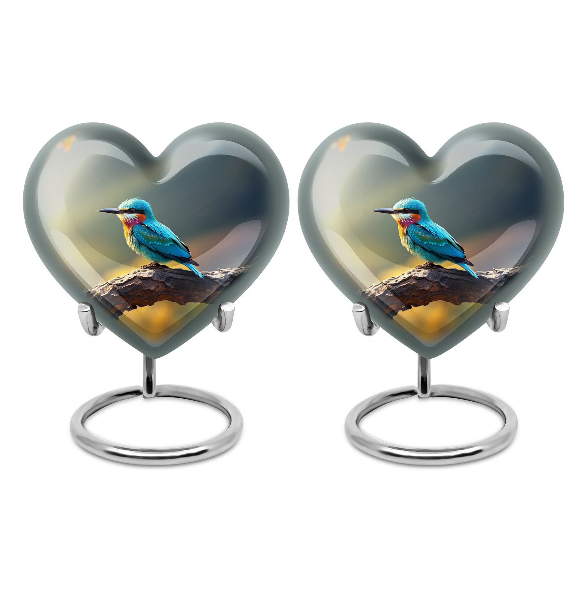 Heart Shape Sparrow Urn Keepsake Urn Pack of 2