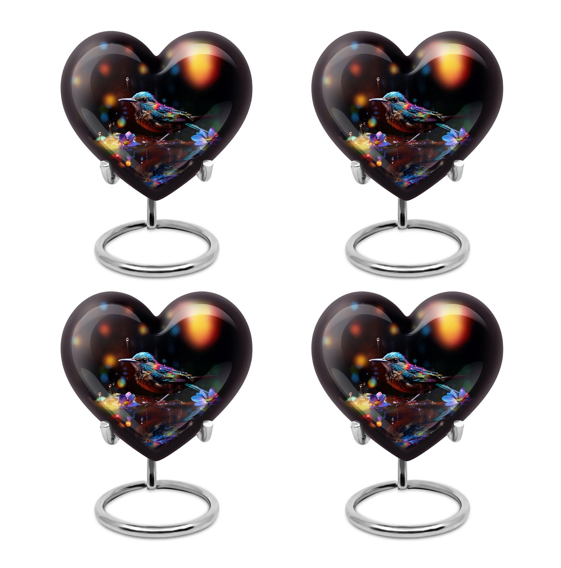 Heart Shape Sparrow Urn Keepsake Urn Pack of 4