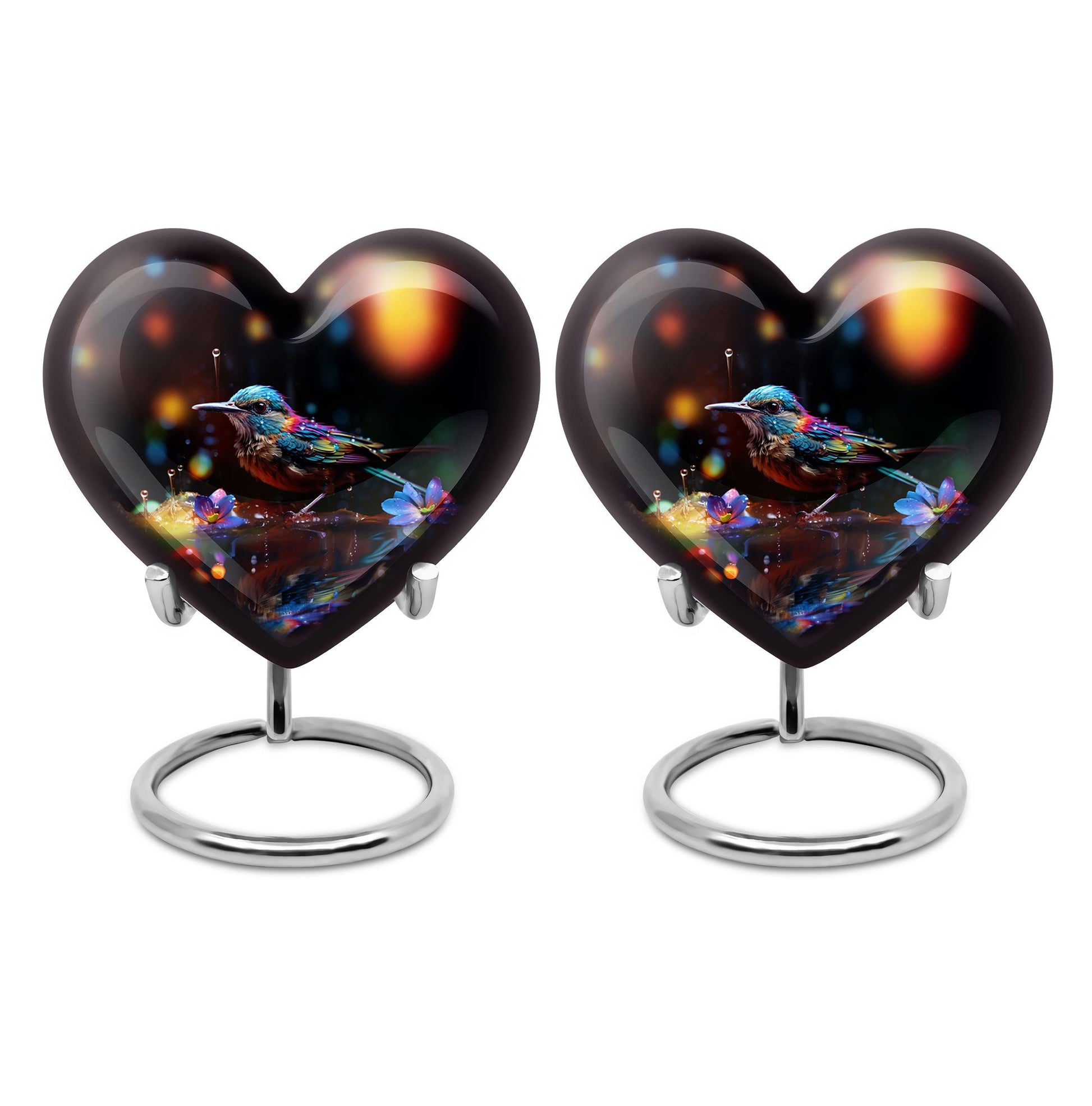 Heart Shape Sparrow Urn Keepsake Urn Pack of 2