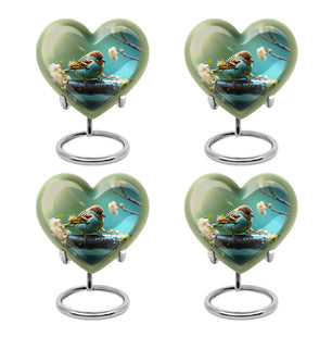 Heart Shape Sparrow Urn Keepsake Urn Pack of 4