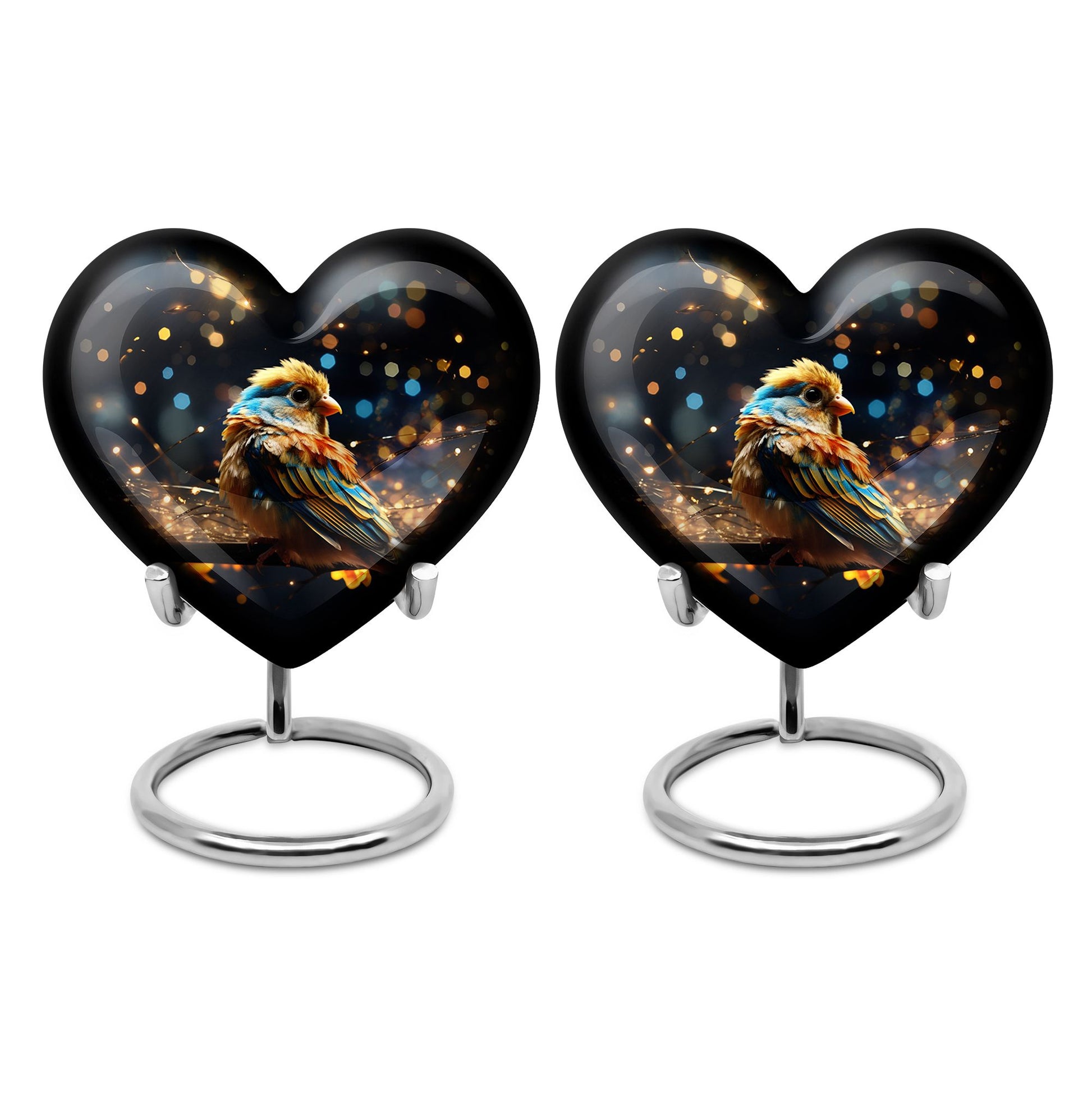 Heart Shape Sparrow Urn Keepsake Urn Pack of 2