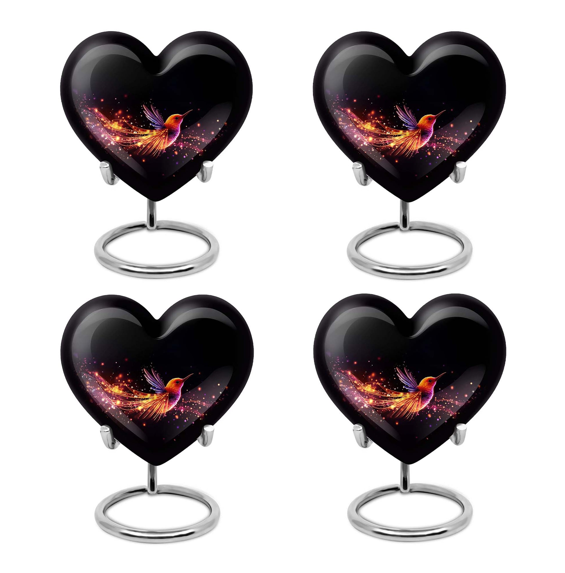 Heart Shape Phoenix Urn Keepsake Urn Pack of 4