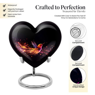 Heart Shape Phoenix Urn Keepsake 3 Inch
