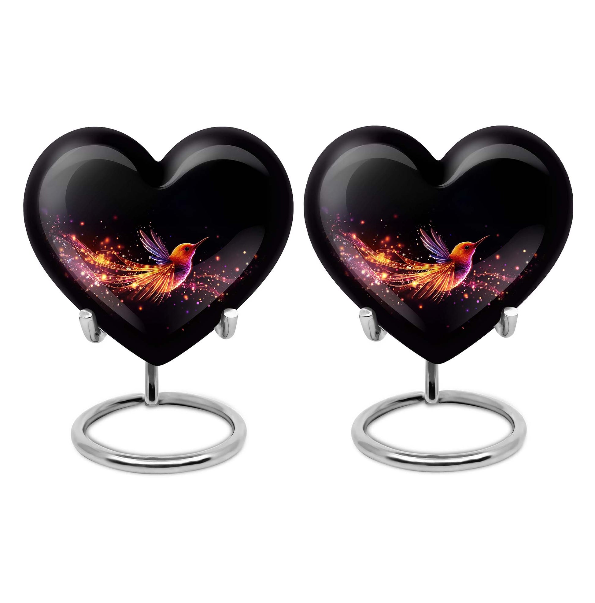 Heart Shape Phoenix Urn Keepsake Urn Pack of 2