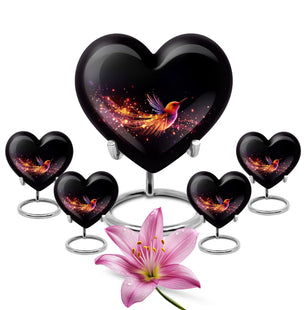 Heart Shape Phoenix Urn Large Urn With 4 Keepsake Urn