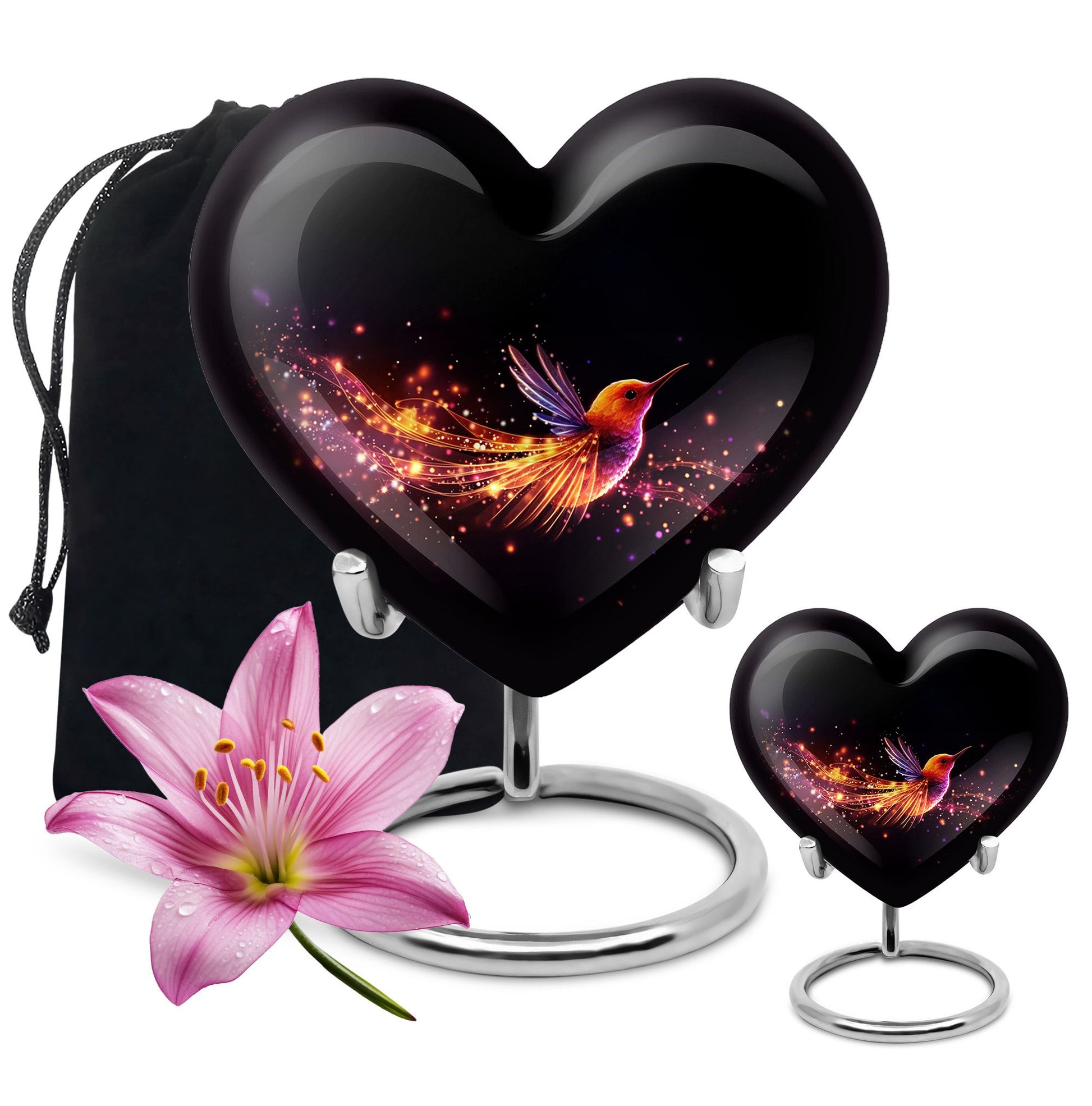 Heart Shape Phoenix Urn Large Urn With 1 Keepsake Urn