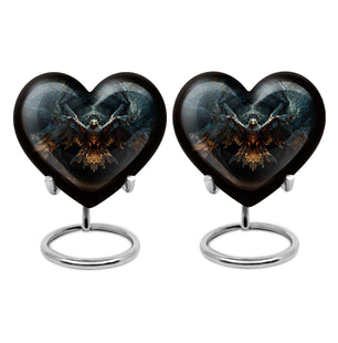 Heart Shape Eagle Urn Keepsake Urn Pack of 2