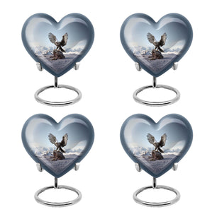 Heart Shape Eagle Urn Keepsake Urn Pack of 4