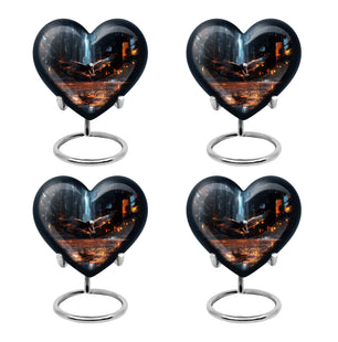 Heart Shape Eagle Urn Keepsake Urn Pack of 4