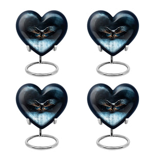 Heart Shape Eagle Urn Keepsake Urn Pack of 4