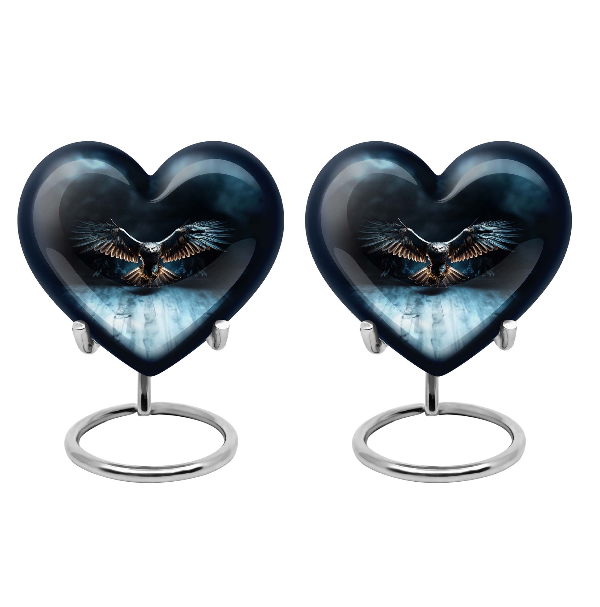 Heart Shape Eagle Urn Keepsake Urn Pack of 2