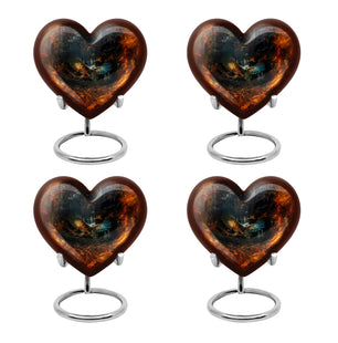 Heart Shape Eagle Urn Keepsake Urn Pack of 4