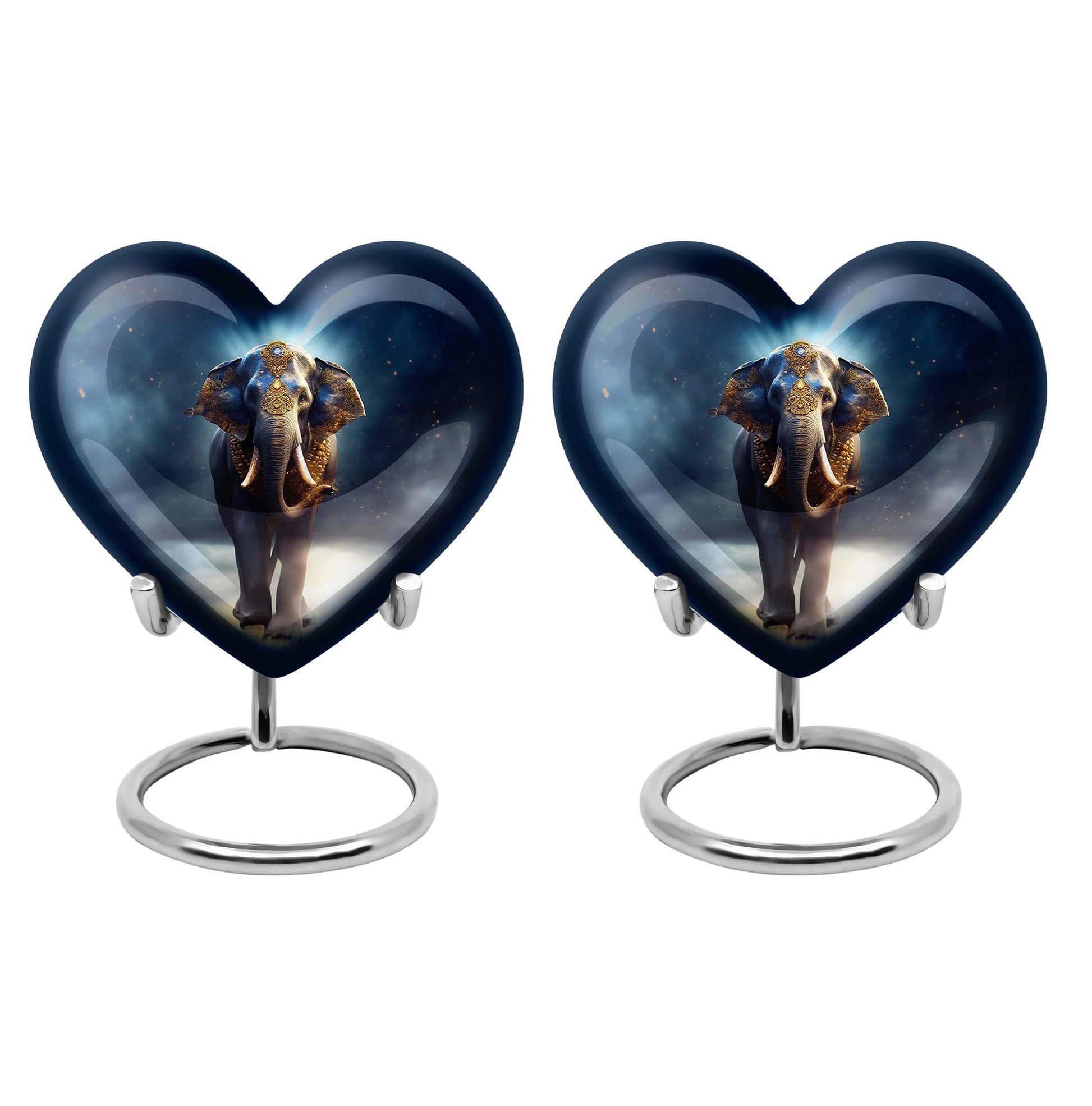 Heart Shape Elephant Urn Keepsake Urn Pack of 2