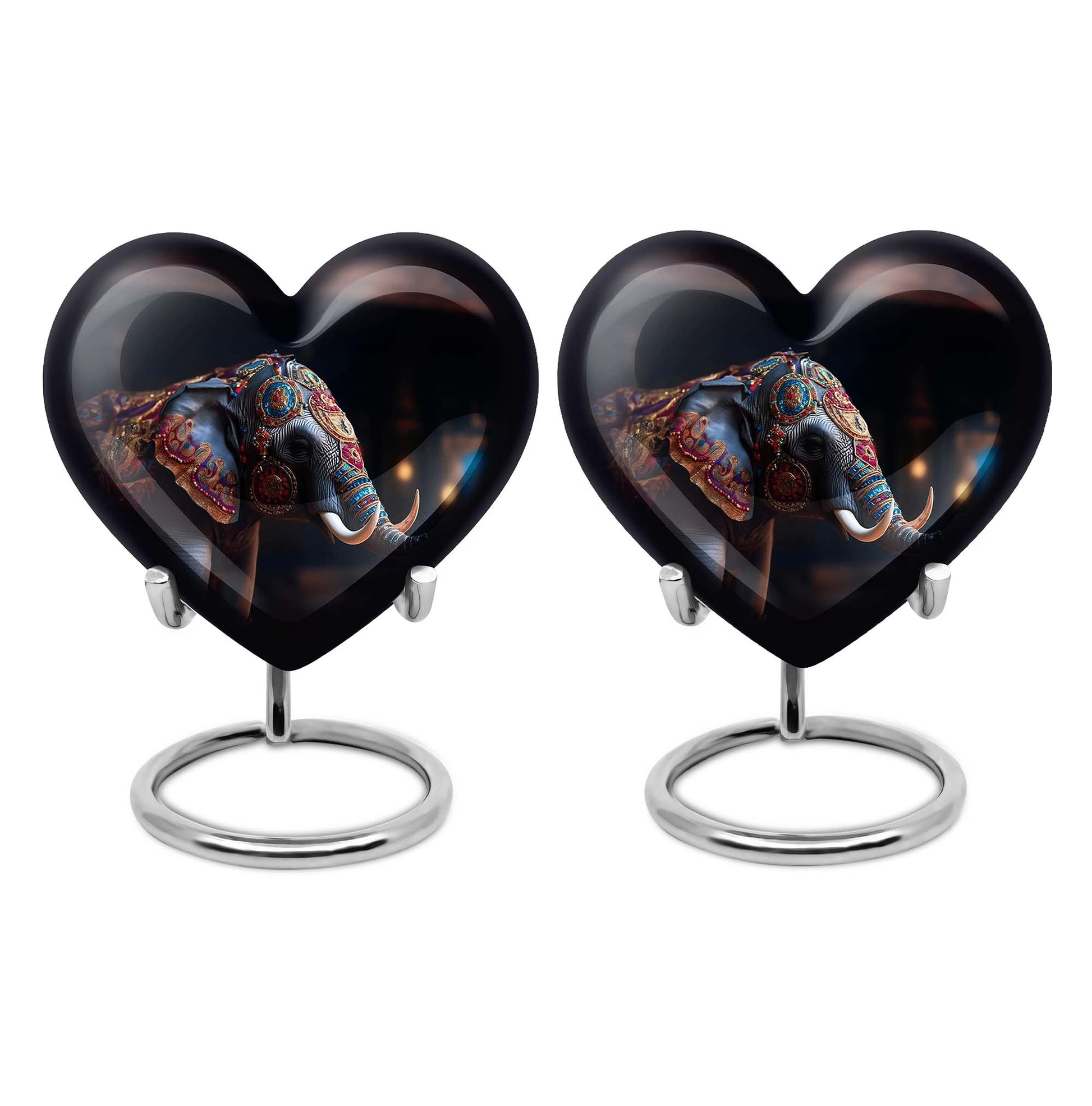 Heart Shape Elephant Urn Keepsake Urn Pack of 2