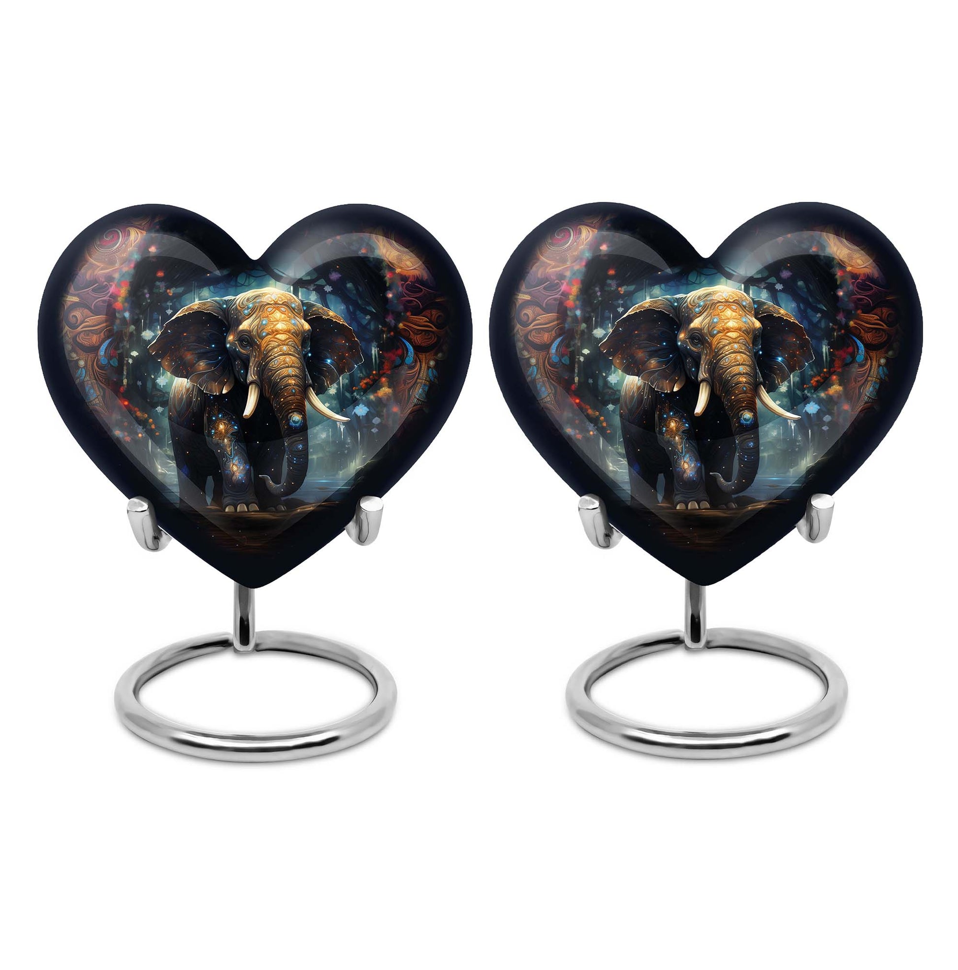 Heart Shape Elephant Urn Keepsake Urn Pack of 2