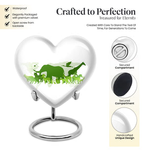 Heart Shape Elephant Urn Keepsake 3 Inch