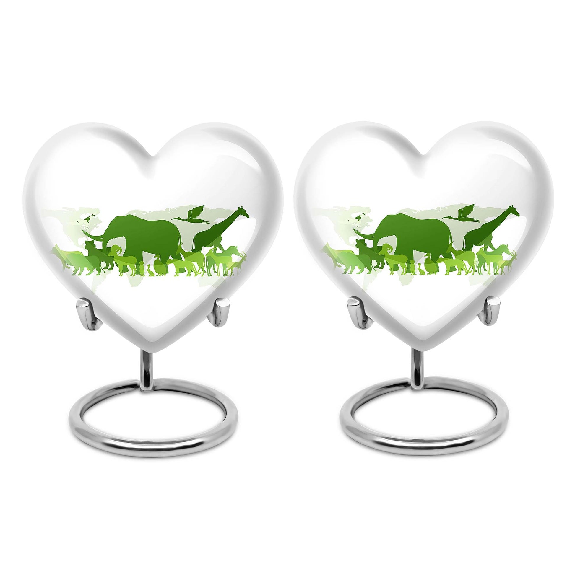 Heart Shape Elephant Urn Keepsake Urn Pack of 2