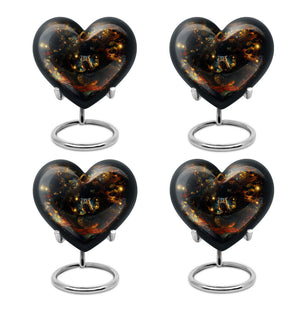 Heart Shape Owl Urn Keepsake Urn Pack of 4