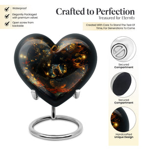 Heart Shape Owl Urn Keepsake 3 Inch