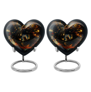 Heart Shape Owl Urn Keepsake Urn Pack of 2