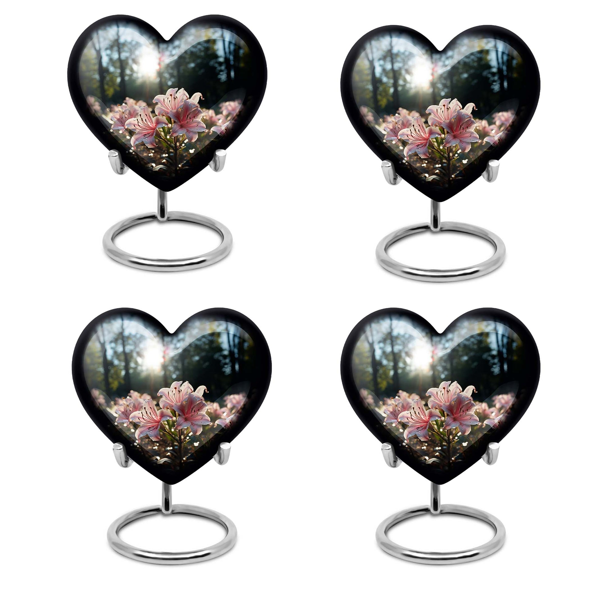 Heart Shape Lilly Urn Keepsake Urn Pack of 4