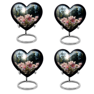 Heart Shape Lilly Urn Keepsake Urn Pack of 4