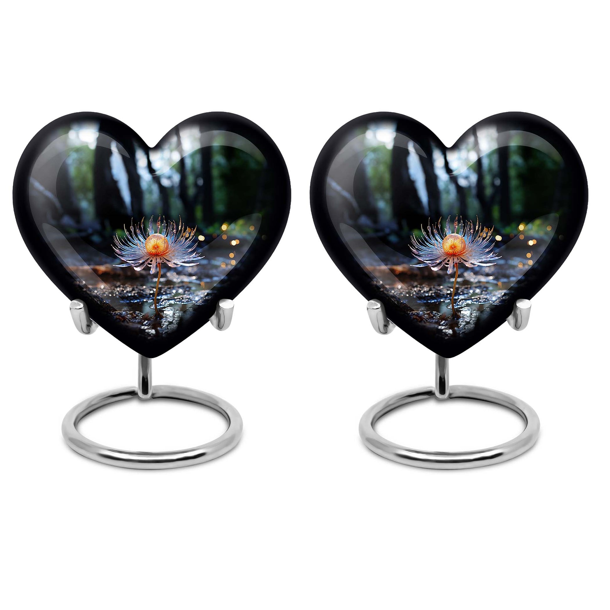 Heart Shape Lilly Urn Keepsake Urn Pack of 2