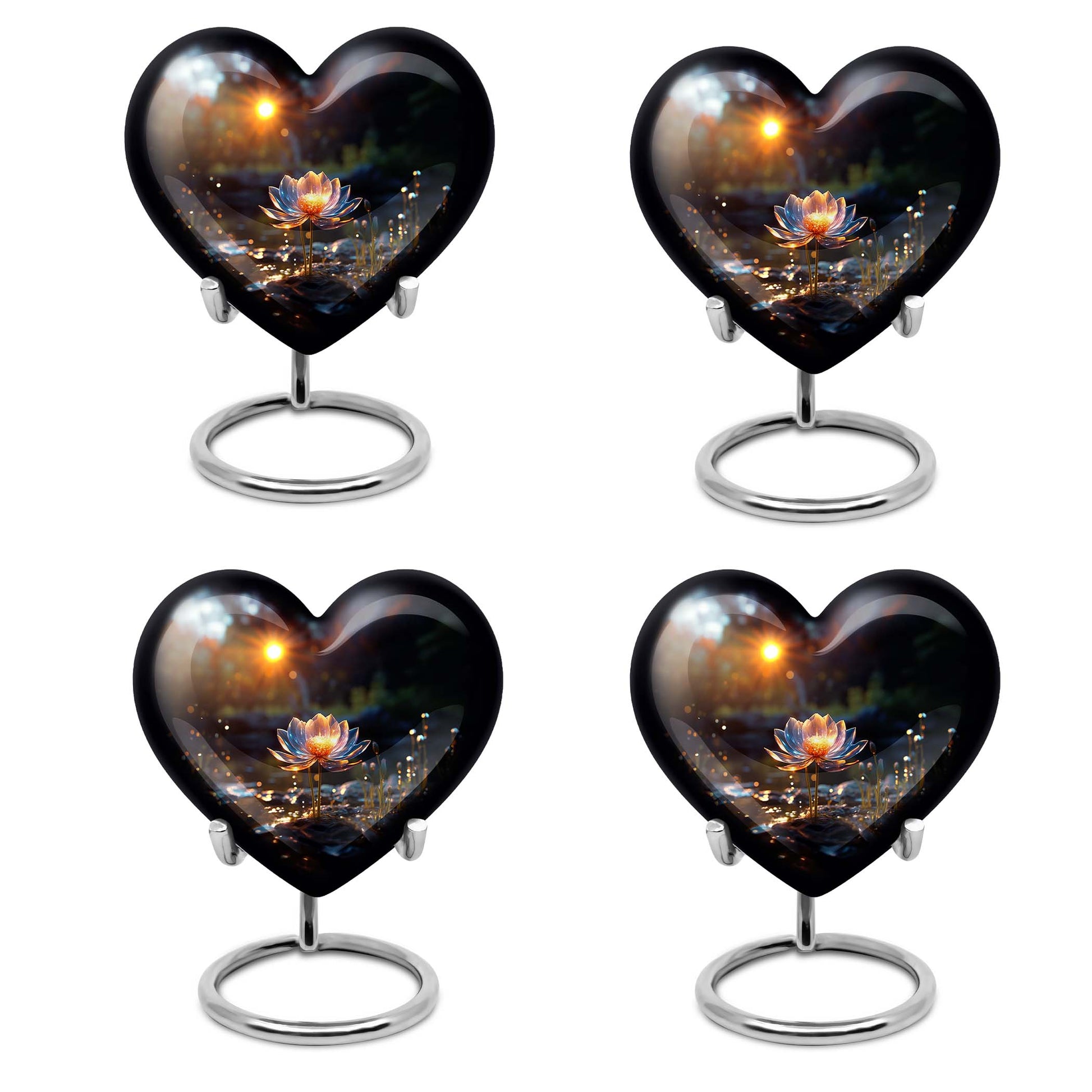 Heart Shape Lilly Urn Keepsake Urn Pack of 4