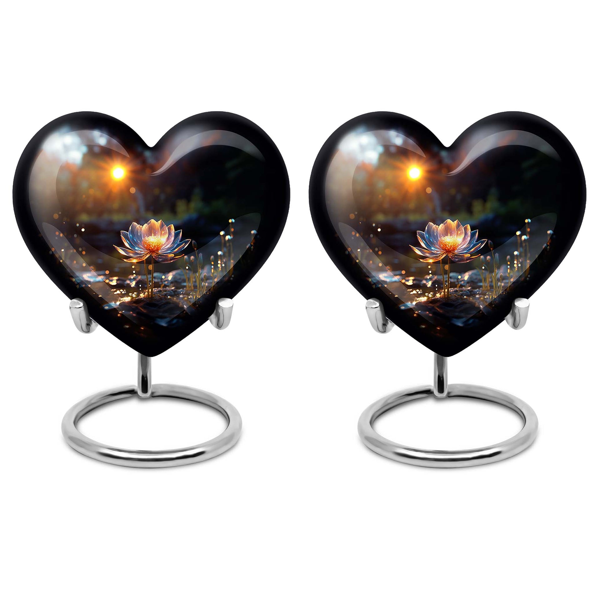 Heart Shape Lilly Urn Keepsake Urn Pack of 2
