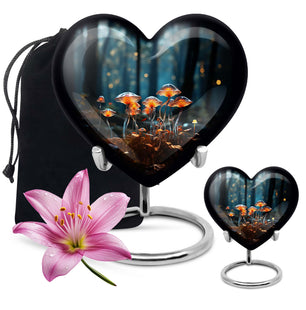 Heart Shape Lilly Urn Large Urn With 1 Keepsake Urn
