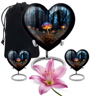 Heart Shape Lilly Urn Large Urn With 2 Keepsake Urn