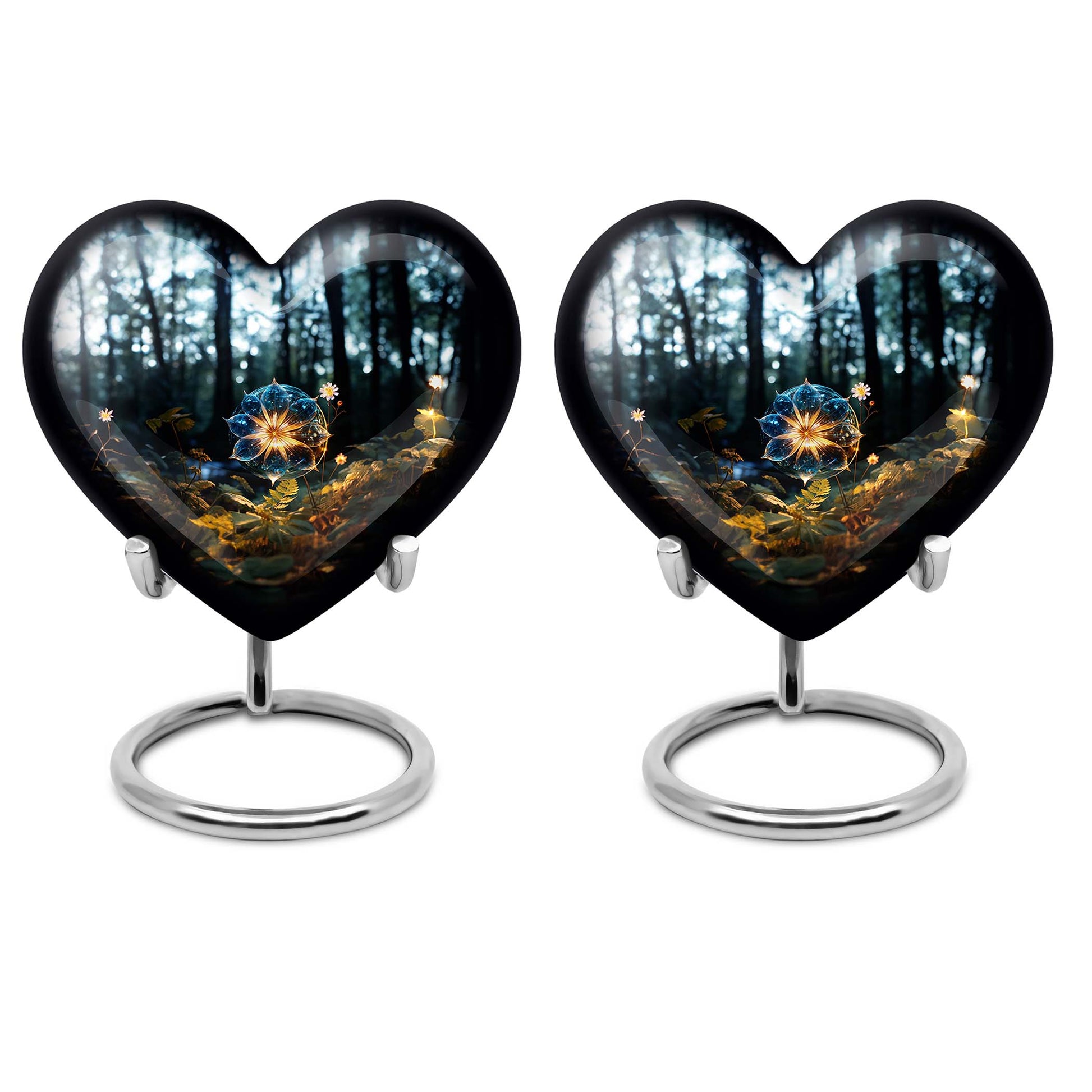 Heart Shape Lilly Urn Keepsake Urn Pack of 2