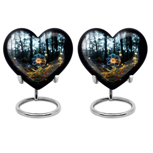 Heart Shape Lilly Urn Keepsake Urn Pack of 2