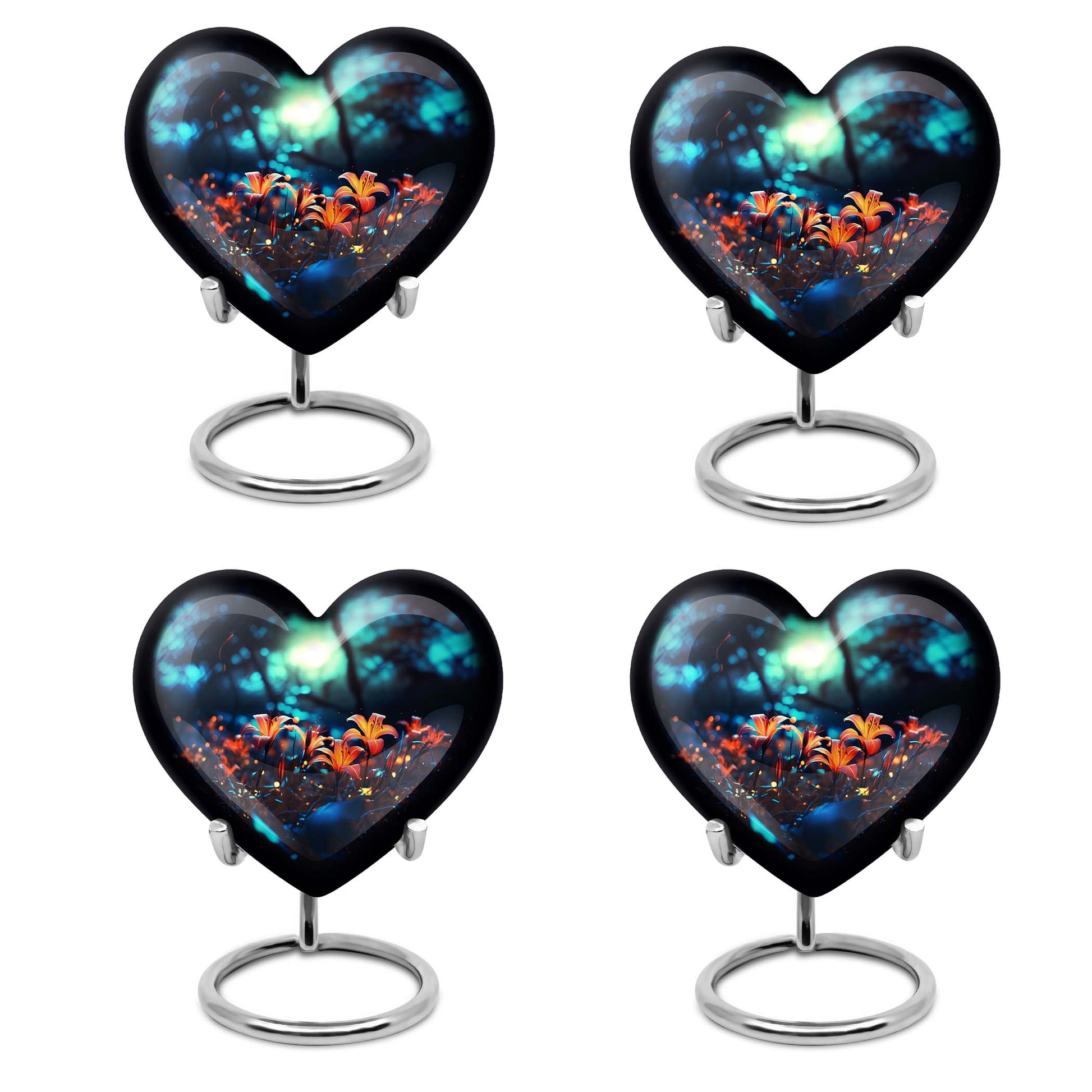 Heart Shape Lilly Urn Keepsake Urn Pack of 4