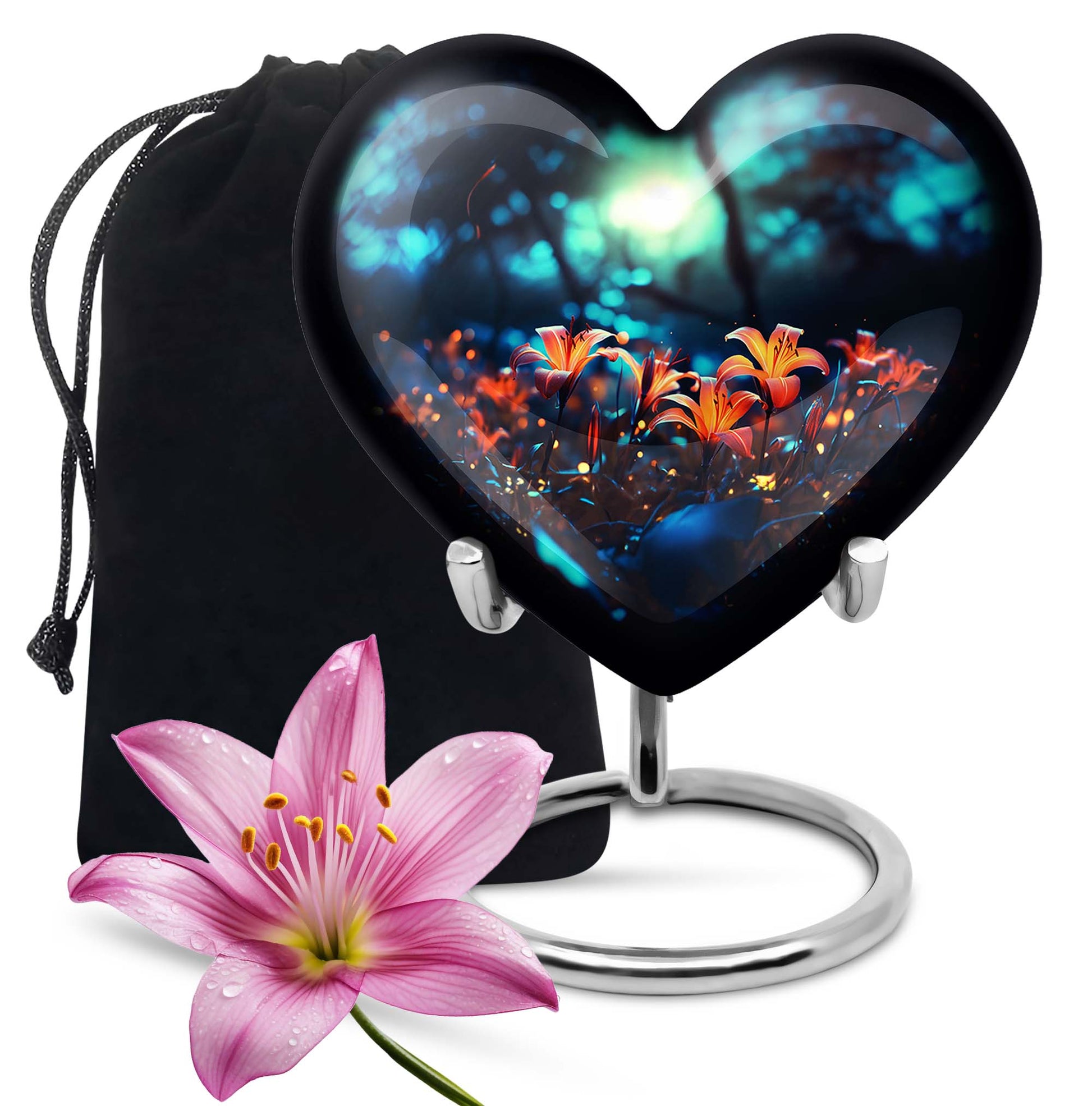 Heart Shape Lilly Urn Large 10 Inch