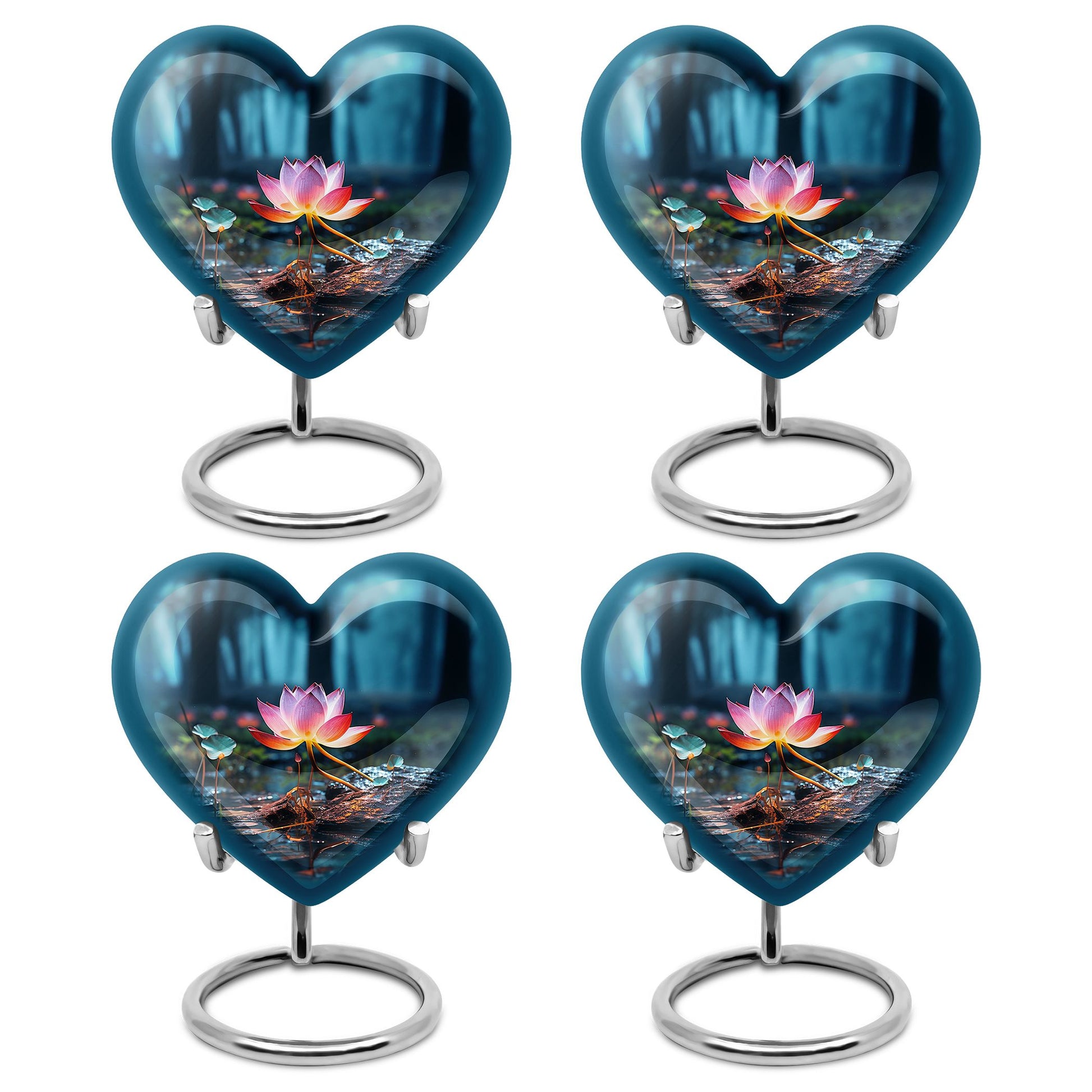 Heart Shape Lilly Urn Keepsake Urn Pack of 4