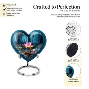 Heart Shape Lilly Urn Keepsake 3 Inch