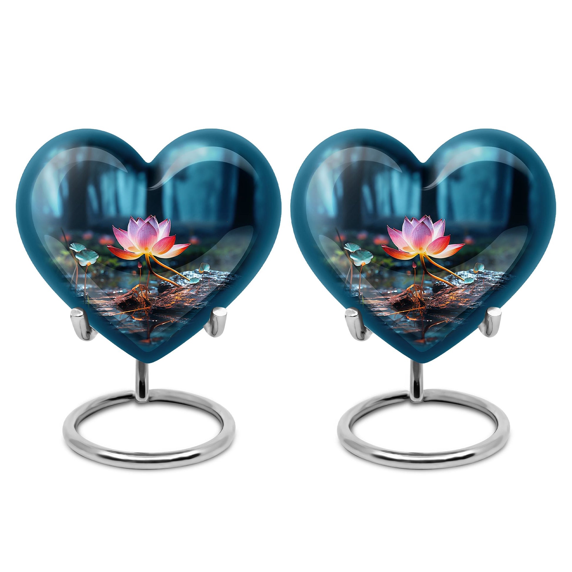 Heart Shape Lilly Urn Keepsake Urn Pack of 2