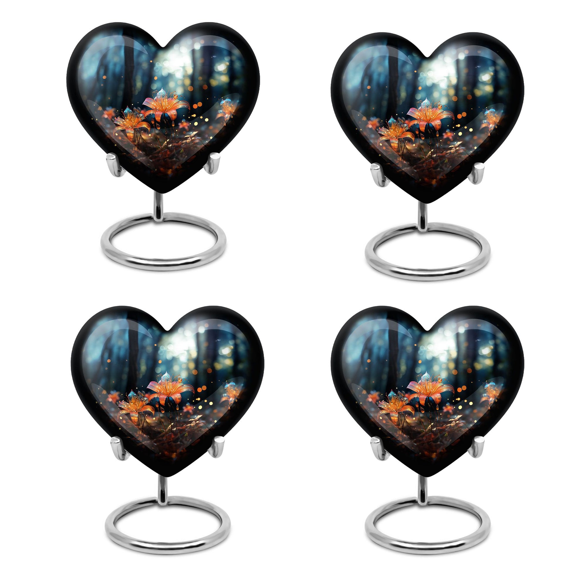 Heart Shape Lilly Urn Keepsake Urn Pack of 4