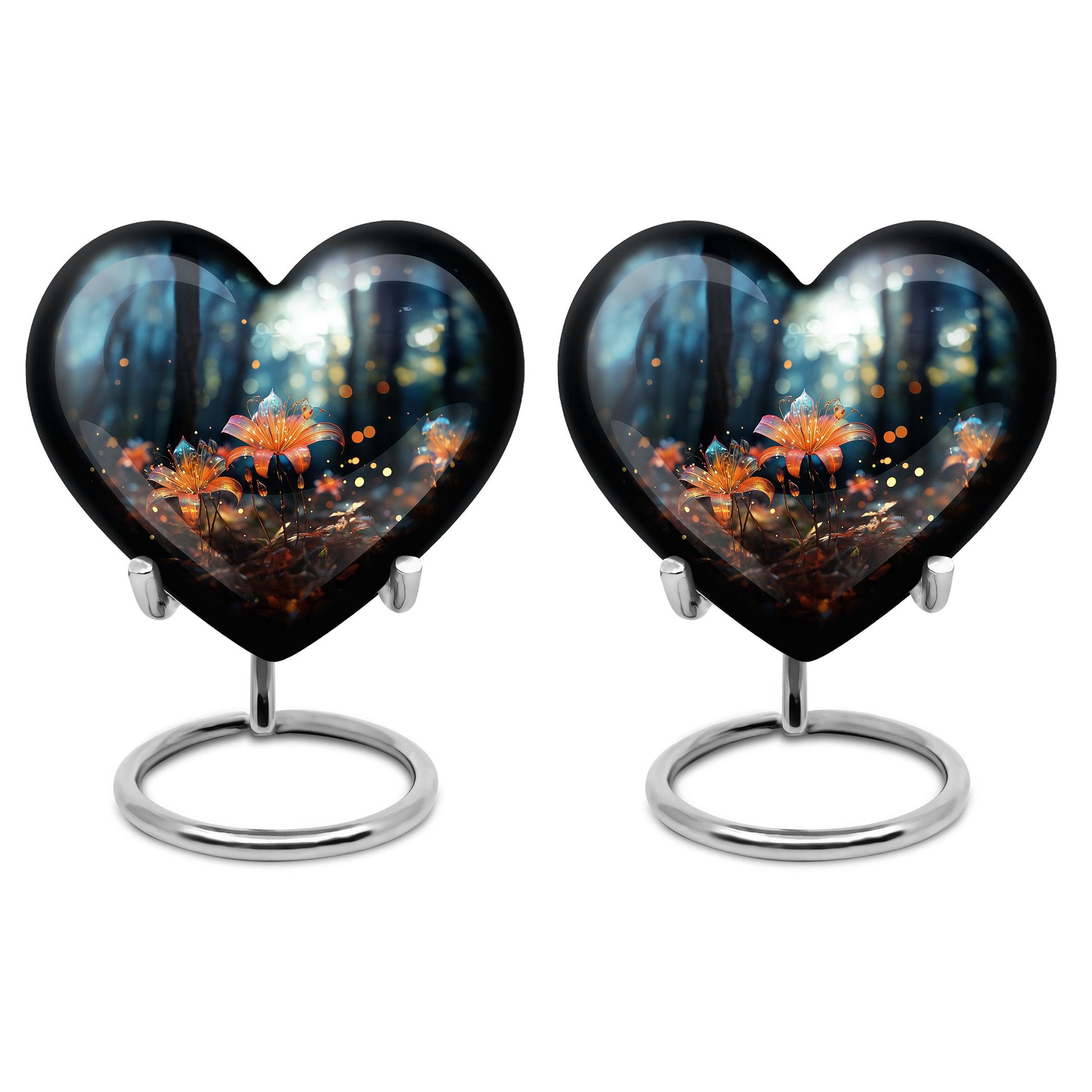 Heart Shape Lilly Urn Keepsake Urn Pack of 2