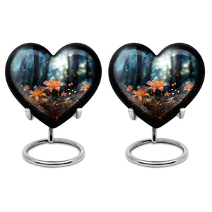 Heart Shape Lilly Urn Keepsake Urn Pack of 2