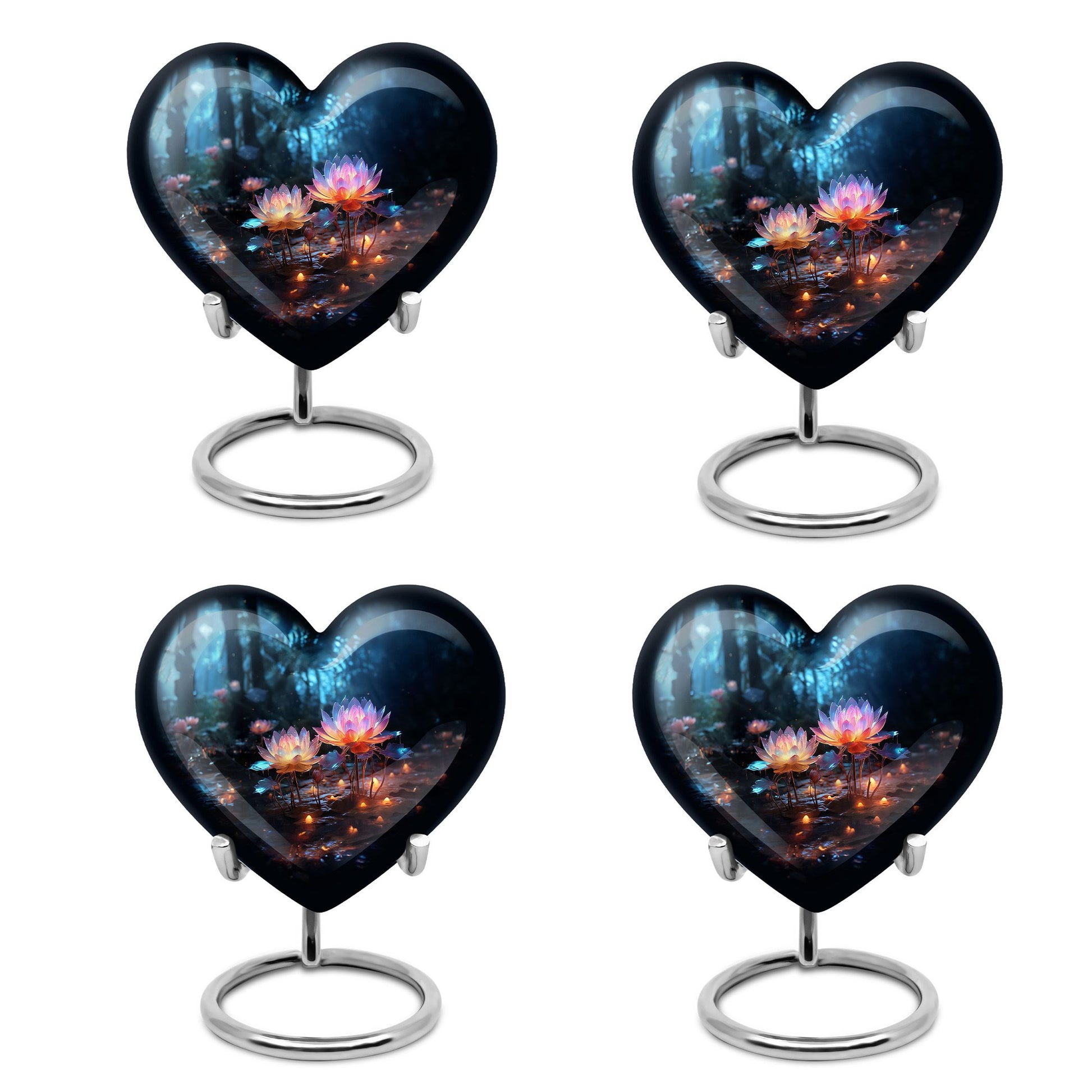Heart Shape Lilly Urn Keepsake Urn Pack of 4