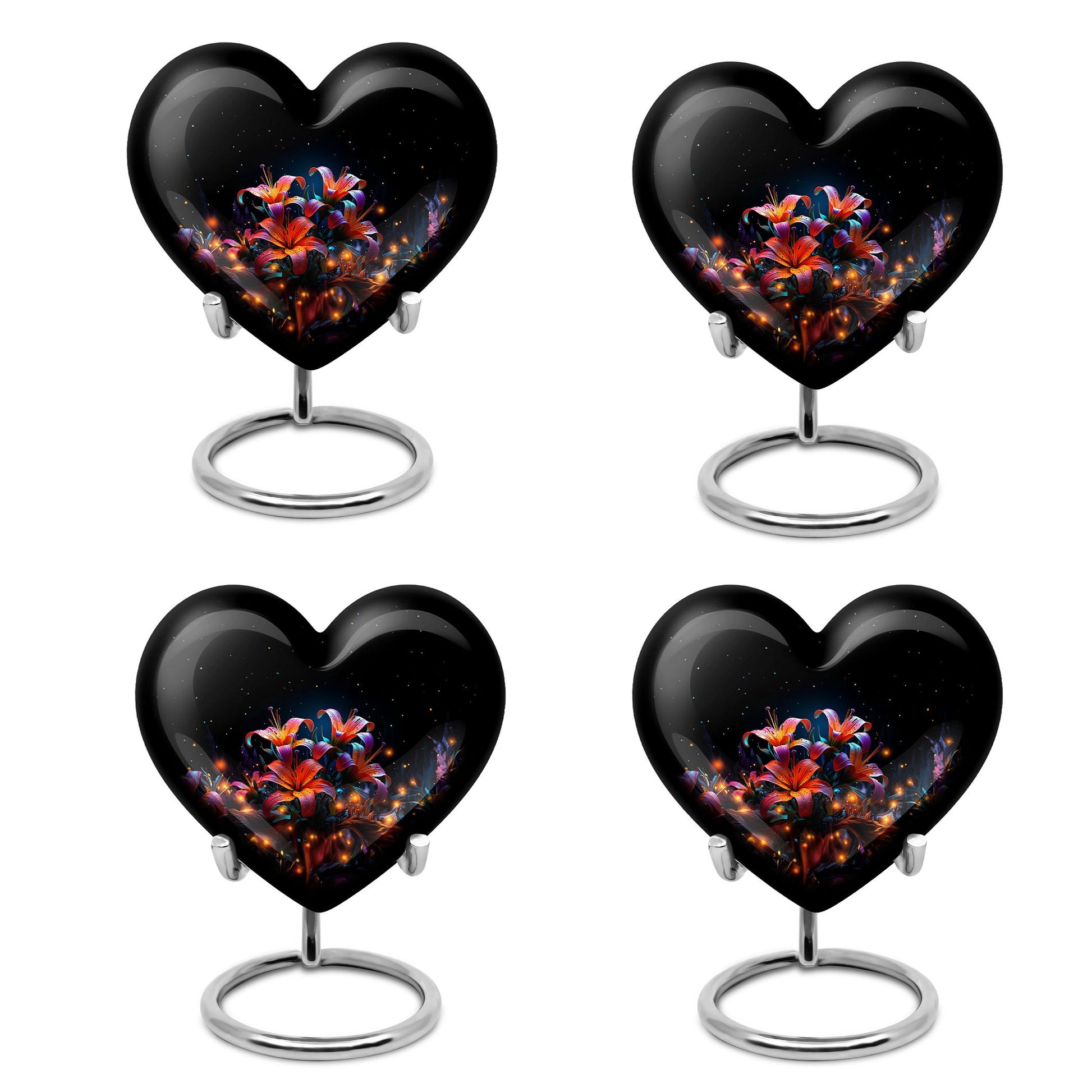 Heart Shape Lilly Urn Keepsake Urn Pack of 4